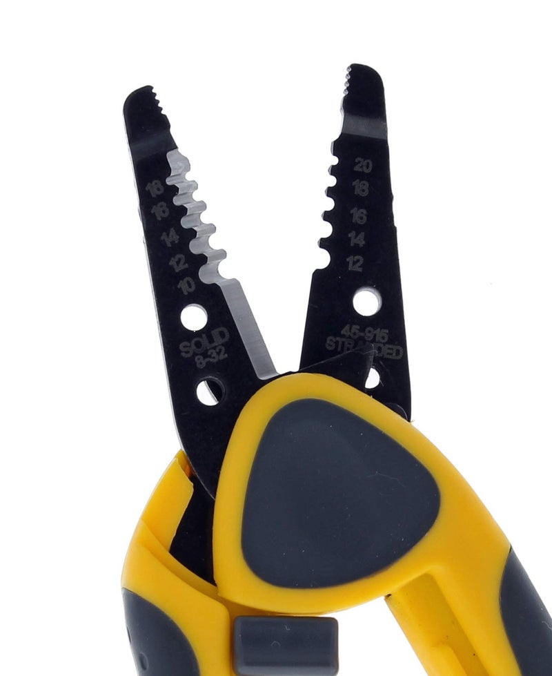IDEAL Electrical 45-915 Kinetic Reflex T-Stripper - 10-20 AWG, Wire Stripper with Thumb Rest, Plier Nose, Slide Lock, Textured Grips - Image 3